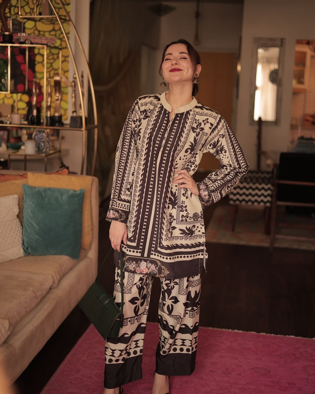 Hania Amir Digital Print 2Pcs