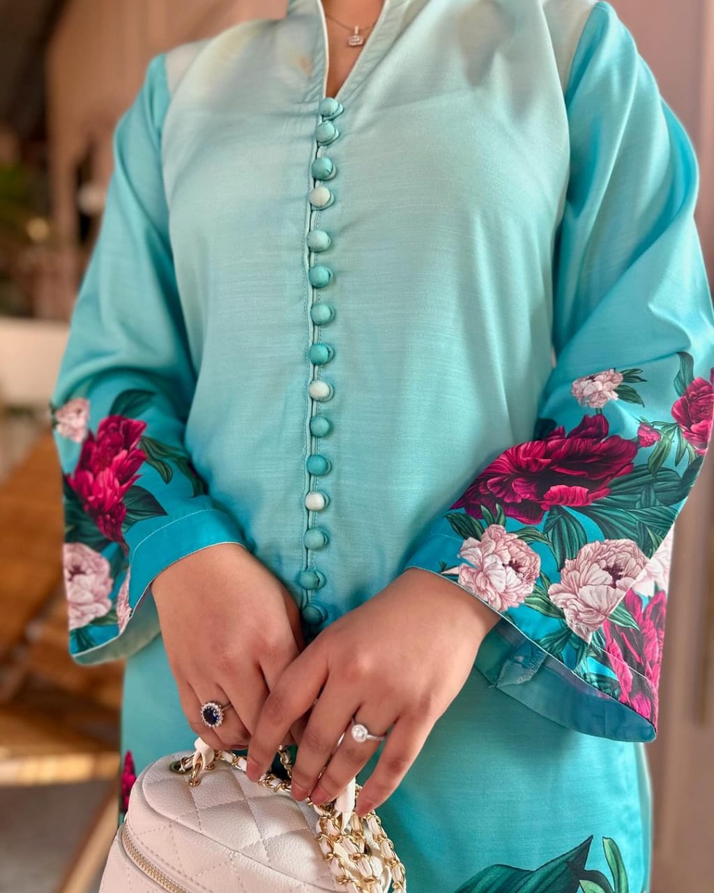 Floral Digital Print 2Pcs