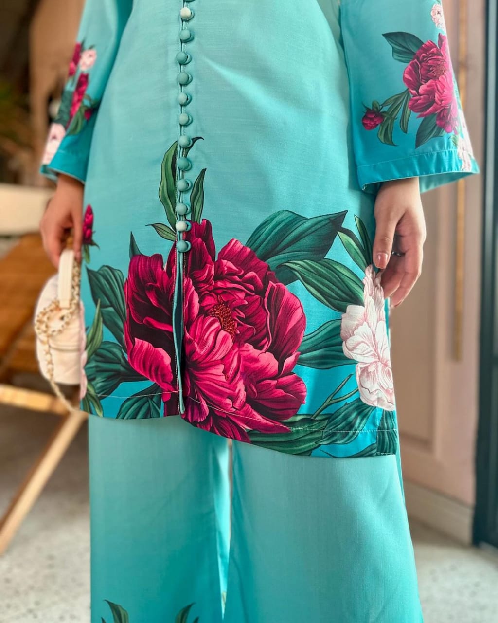 Floral Digital Print 2Pcs