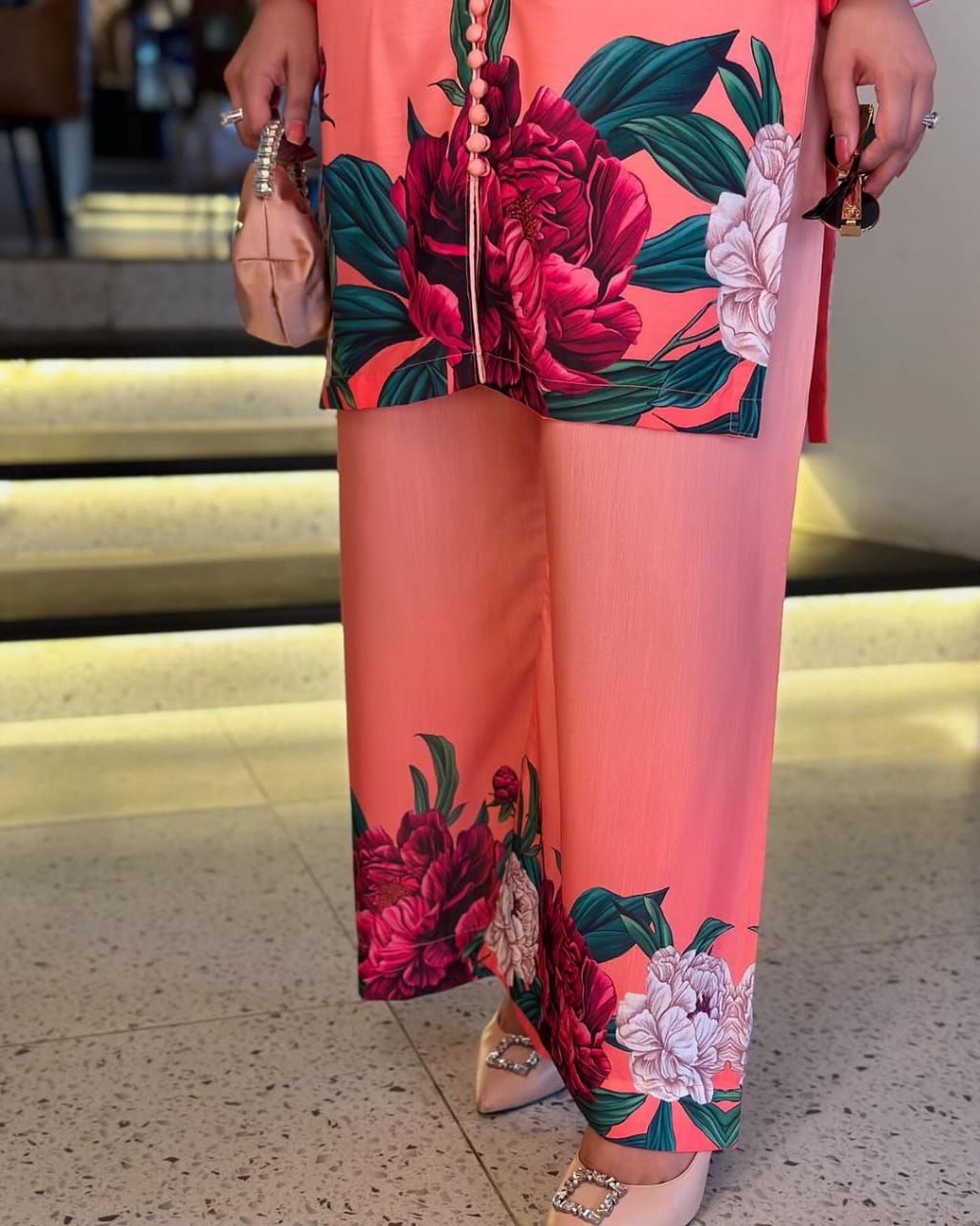 Floral Digital Print 2Pcs